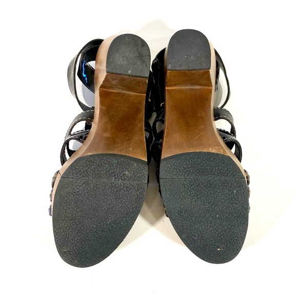 ROBERT CLERGERIE Black Leather Sandals Shoes Sz8.5 - Picture 5 of 5